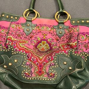 Unique Isabella Fiore tote with gold studs